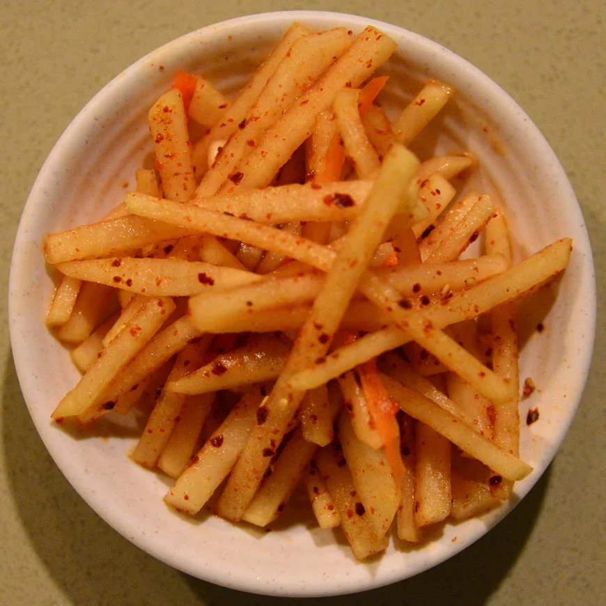 Korean Spicy Radish Salad Banchan